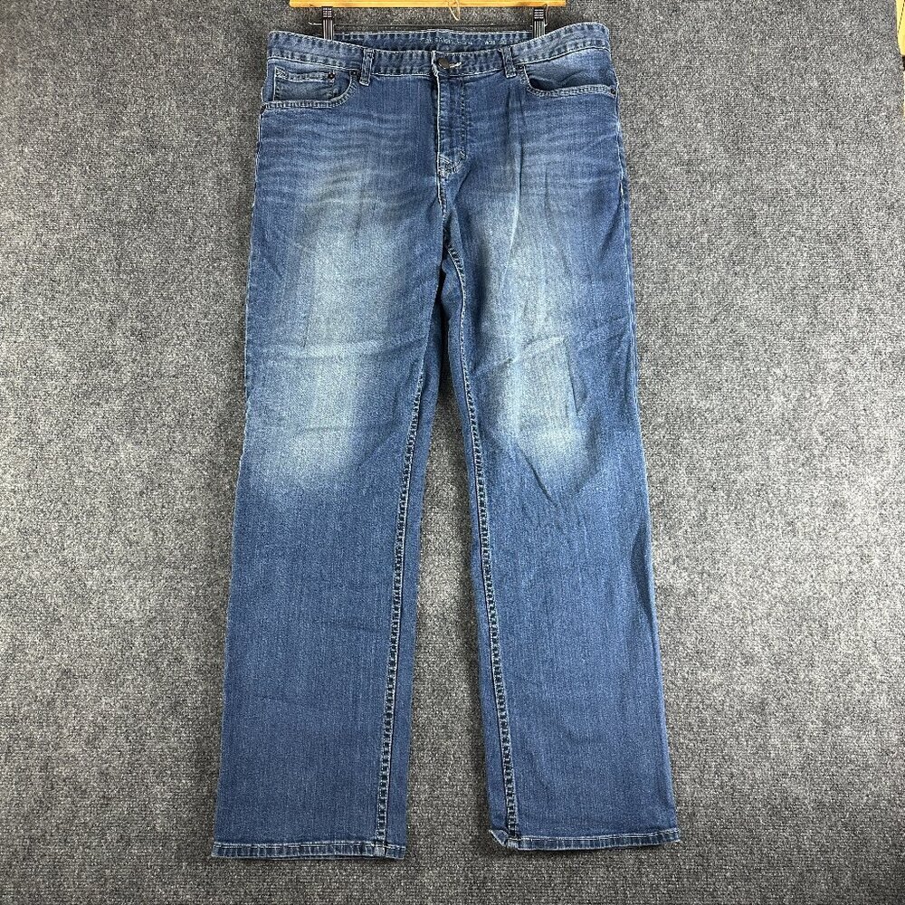 Calvin Klein Jeans Mens 38 Straight Leg Medium Wash Cotton Stretch Pockets